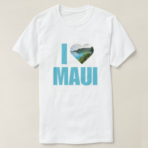 Jag älskar Maui Hawaii söta hawaiianska semester T Shirt