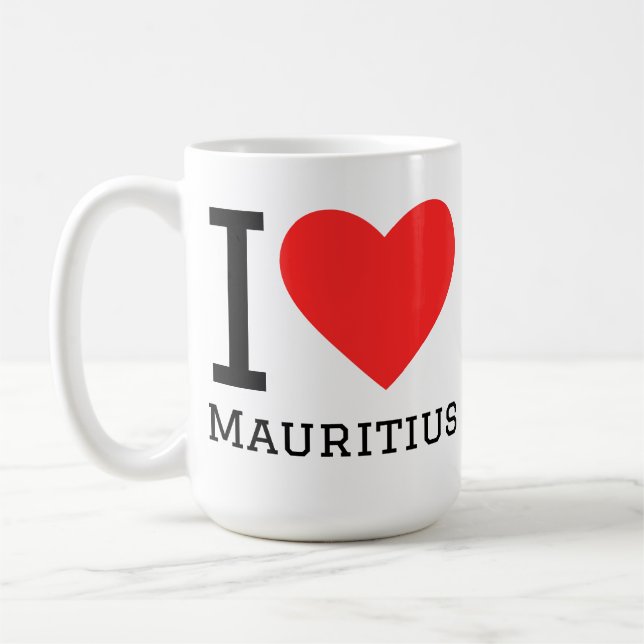 Jag älskar Mauritius  Kaffemugg (Vänster)