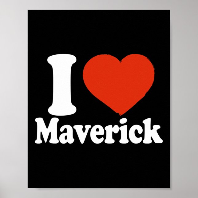 Jag älskar Maverick, jag älskar Maverick, röda hjä Poster (Framsidan)