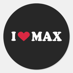 JAG ÄLSKAR MAX RUNT KLISTERMÄRKE
