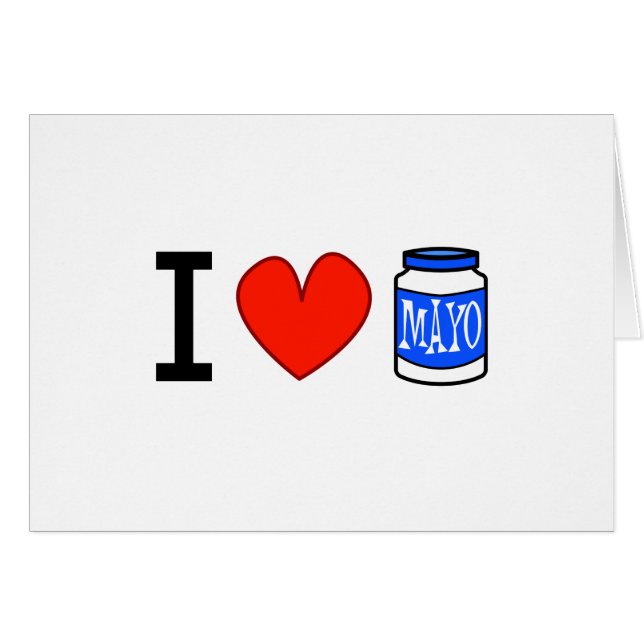 Jag älskar Mayo! Hälsningskort (Framsidan Horizontal)