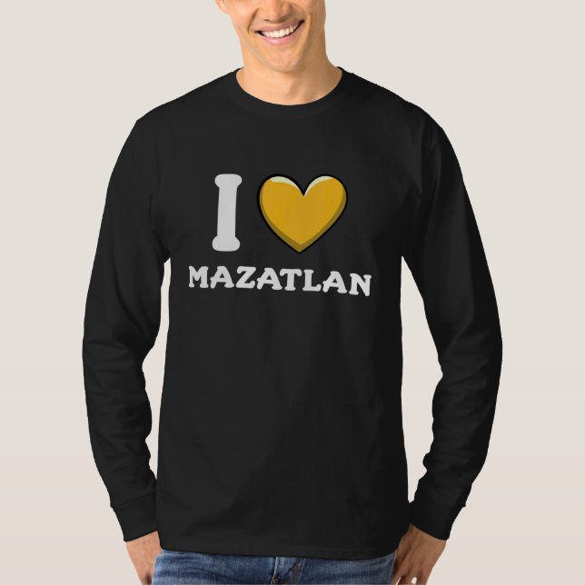 Jag älskar Mazatlan Mexiko 5 T Shirt (Framsida)