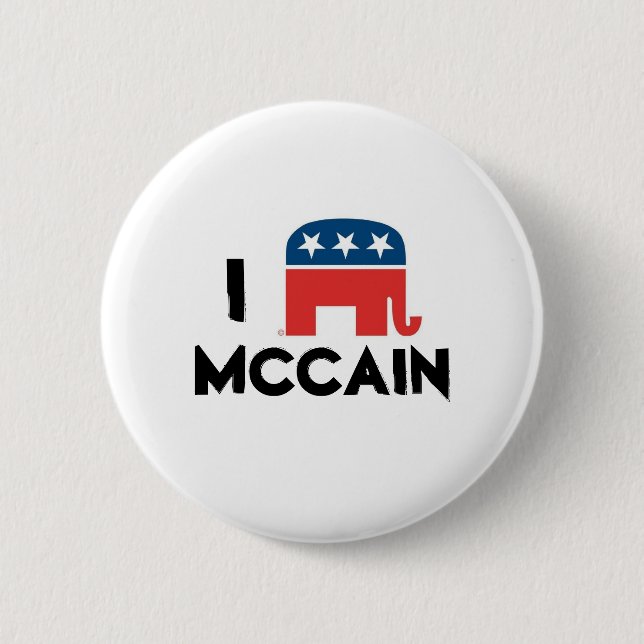 Jag älskar McCain knäppas Knapp (Framsida)