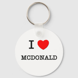 Jag älskar Mcdonald Nyckelring
