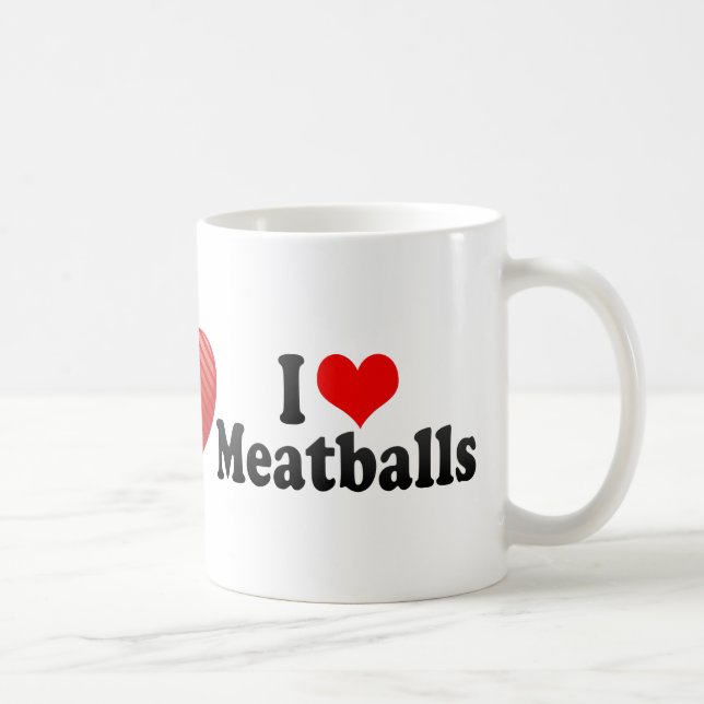 Jag älskar Meatballs Kaffemugg (Höger)