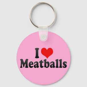 Jag älskar Meatballs Nyckelring