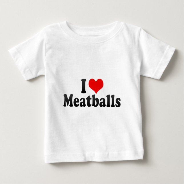 Jag älskar Meatballs Tee Shirt (Framsida)