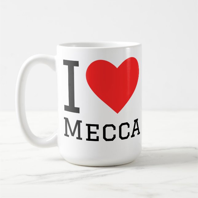 Jag älskar Mecka  Kaffemugg (Vänster)
