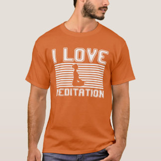 Jag älskar meditation retro t shirt