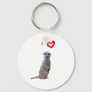 Jag älskar Meerkats Nyckelring