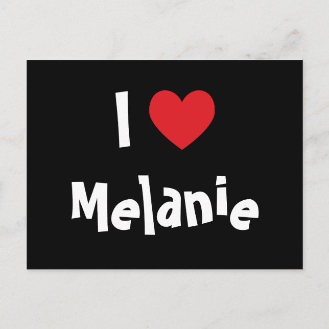 Jag älskar Melanie Vykort (Framsida)
