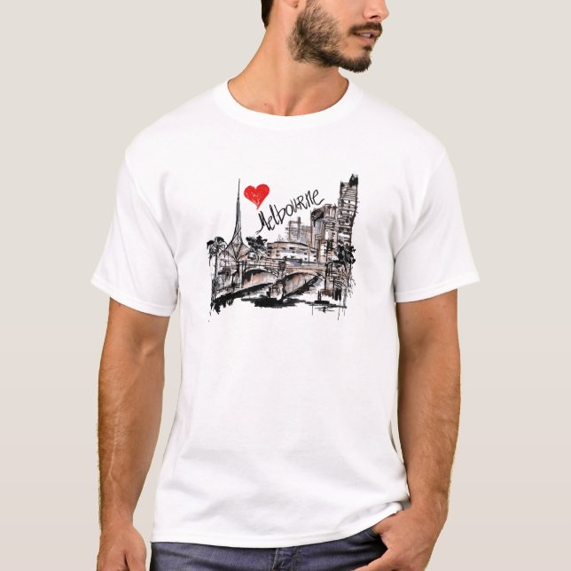 Jag älskar Melbourne T-shirt (Framsida)
