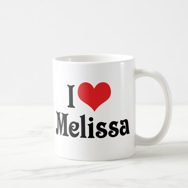 Jag älskar Melissa Kaffemugg (Höger)