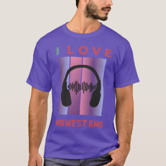 Jag älskar mellanvästern emo emo musik älskare pre t shirt