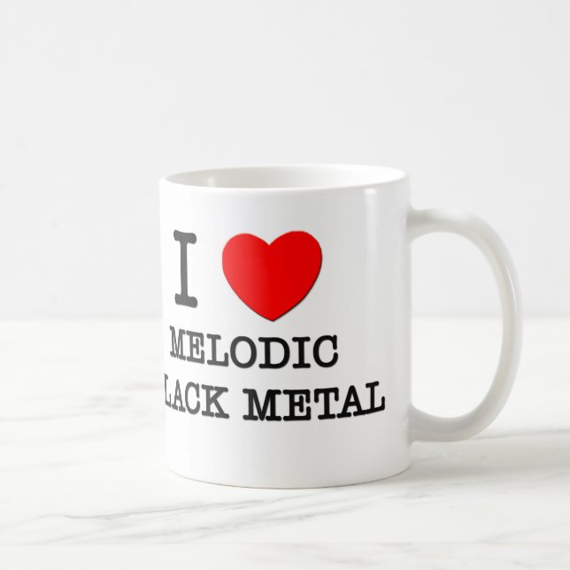 Jag älskar melodisk svart metall kaffemugg (Höger)