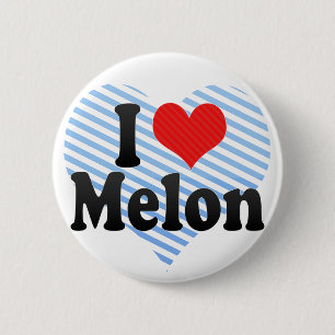 Jag älskar melonen knapp