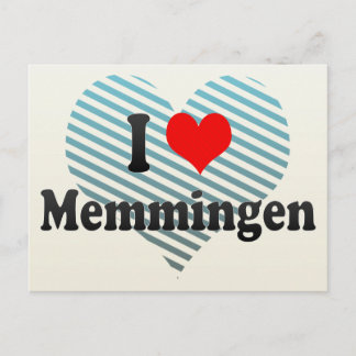 Jag älskar Memmingen, Tyskland Vykort