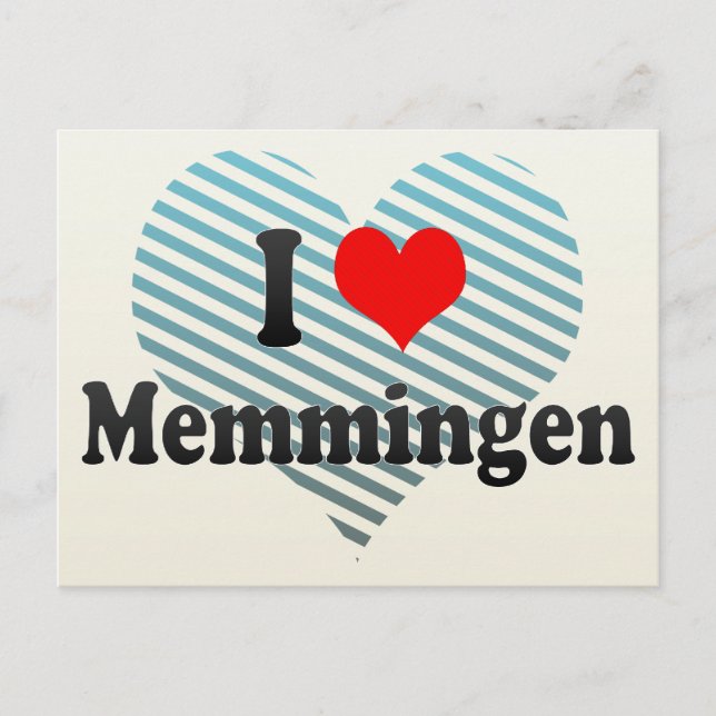 Jag älskar Memmingen, Tyskland Vykort (Framsida)