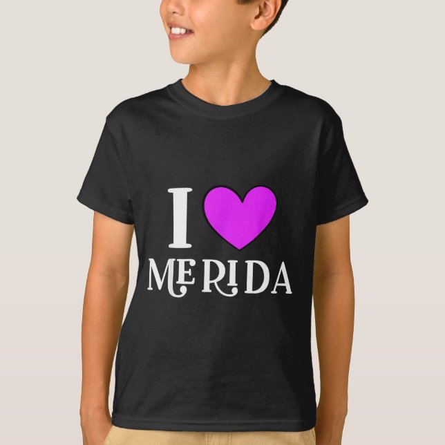 Jag älskar Merida Mexiko  T Shirt (Framsida)