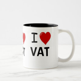 Jag älskar mervärdeskatten som jag älskar Två-Tonad mugg