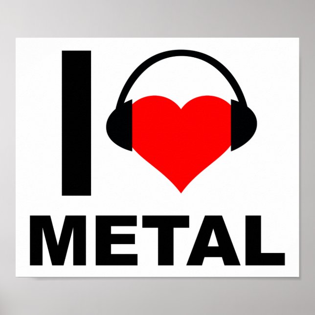 Jag älskar metal rolig affisch (Framsidan)