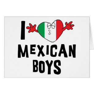 Jag älskar mexicanska pojkar hälsningskort