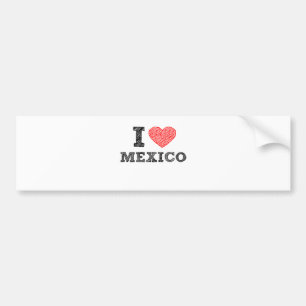 Jag älskar Mexico Bildekal