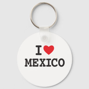 Jag älskar Mexico med hjärta Nyckelring