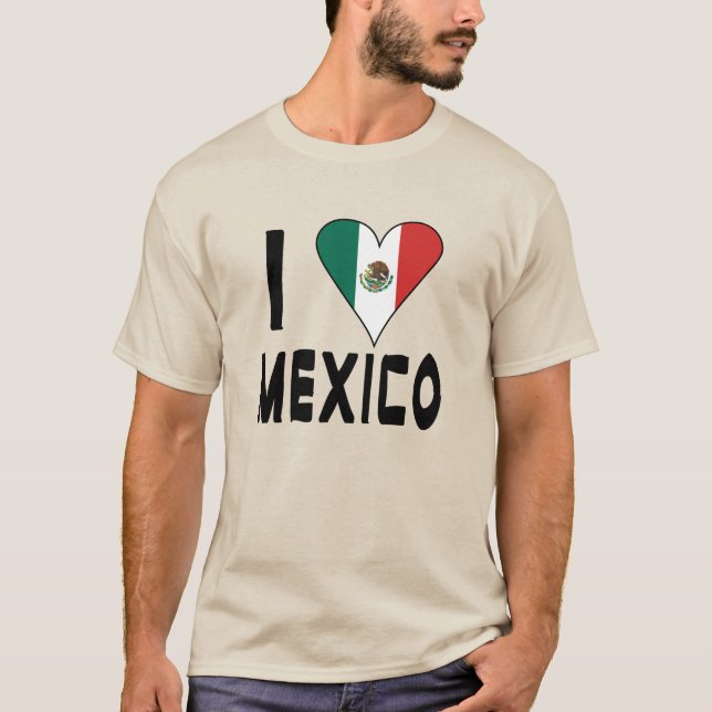 Jag älskar Mexiko T Shirt (Framsida)