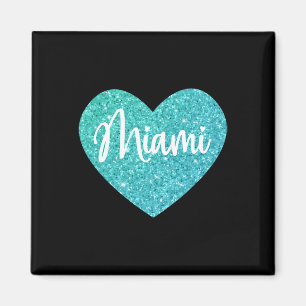 Jag älskar Miami Florida Heart Magnet
