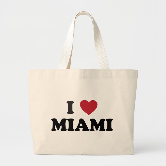 Jag älskar Miami Florida Jumbo Tygkasse (Framsidan)
