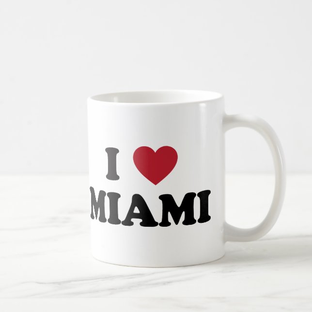 Jag älskar Miami Florida Kaffemugg (Höger)