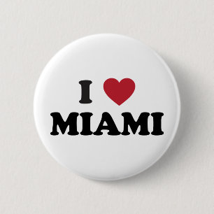 Jag älskar Miami Florida Knapp