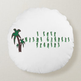 Jag älskar Miami Gardens Florida Rund Kudde