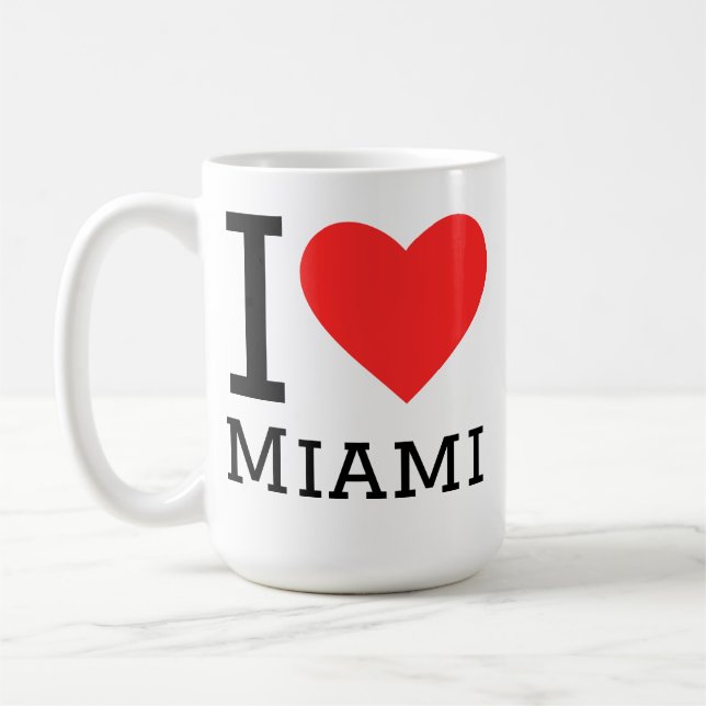 Jag älskar miami   kaffemugg (Vänster)