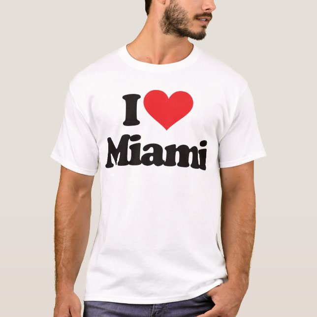 Jag älskar Miami Tee Shirt (Framsida)