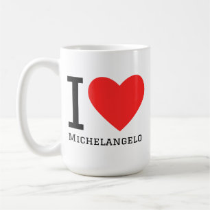 Jag älskar Michelangelo Kaffemugg