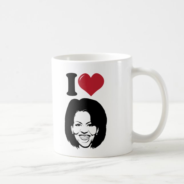 Jag älskar Michelle Obama Kaffemugg (Höger)
