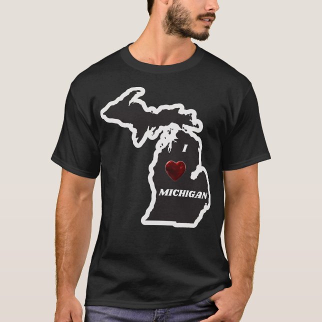 Jag älskar Michigan 3 T Shirt (Framsida)