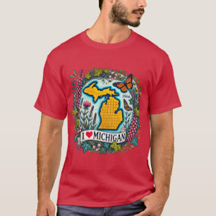 Jag älskar Michigan i överstorlek 2 T Shirt