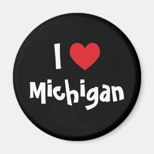 Jag älskar Michigan Magnet