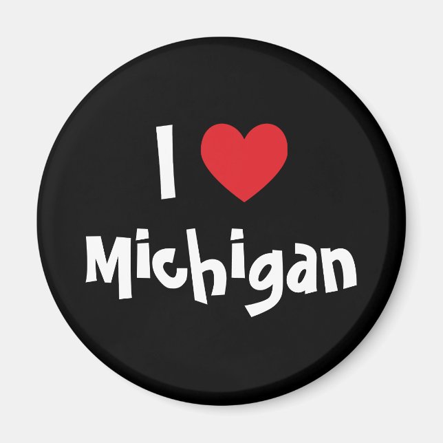 Jag älskar Michigan Magnet (Framsidan)