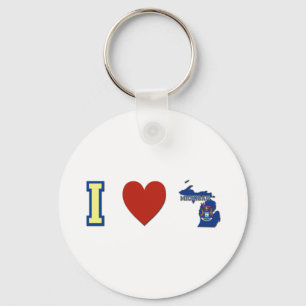 Jag älskar Michigan Nyckelring