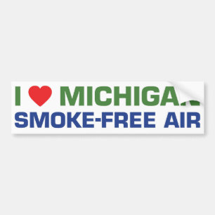Jag älskar Michigan Röka-Fri luft Bildekal