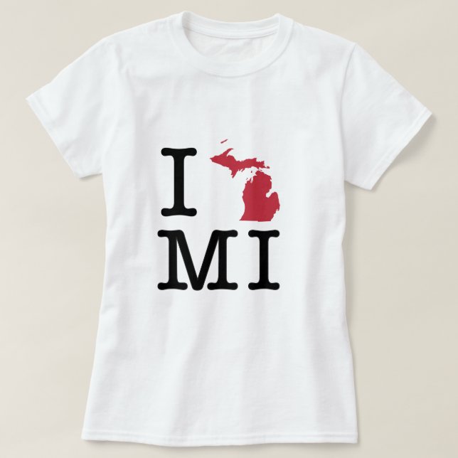 Jag älskar Michigan T Shirt (Design framsida)