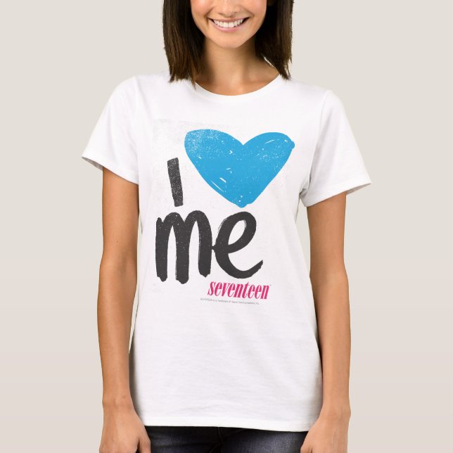 Jag älskar mig Aqua Tee Shirt (Framsida)