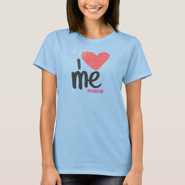 Jag älskar mig Rosa T-shirt (Framsida)