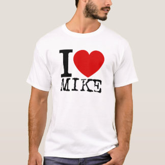 Jag älskar Mike (svarten) T-shirt