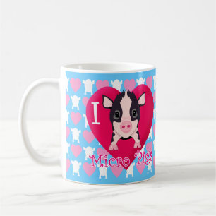 Jag älskar mikrogrisar kaffemugg
