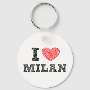 Jag älskar Milan Nyckelring